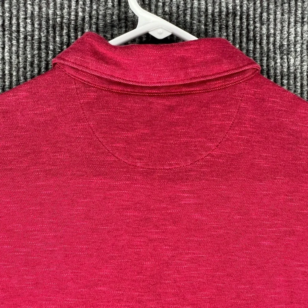 Banana Republic Mens Large Red Short Sleeve‎ Performance Pique Polo Shirt